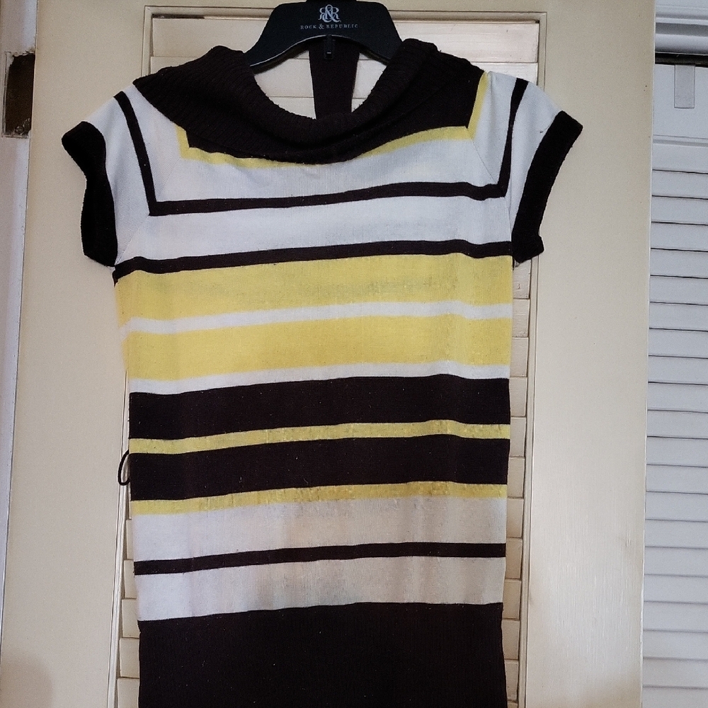 Striped Hooded Sweater Dress - Picture 3 of 4